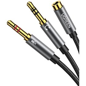 Resim Ugreen Ses Ayırıcı Kablo 3.5mm Kulaklık Ve Mikrofon Ayırıcı Kablo, 20 Cm. [enerji Sınıfı A+++] 