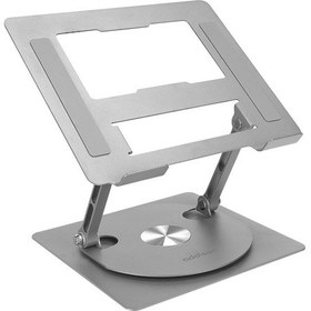 Resim Ad-rc30 360 Derece Dönebilen Ayarlanabilir Çelik/alüminyum + Kaymaz Silikon Ped Metal Laptop Stand 