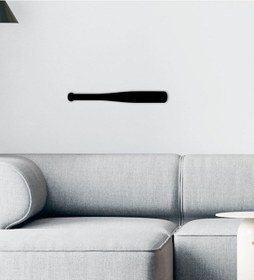 Resim Bk Gift Beyzbol Sopası Tasarımlı Ahşap Duvar Süsü-01 