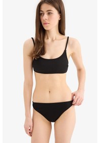 Resim Defacto Regular Fit Bürümcük Siyah Bikini Üstü B7207AX24SM Siyah 