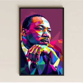Resim Martin Luther King Jr. Pop-art Tasarımlı Şeffaf Pleksi Tablo 