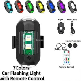 Resim Gmd Drone Çakarlı Lamba 7 Renk Harekete Duyarlı Kumandalı 4 Adet 