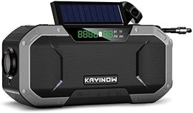 Resim Acil Solar El Krank Radyosu 5000mAh Güç Bankası Şarj Cihazı Flaş Işığı Açık Kamp Hayatta Kalma Radyosu,güneş enerjisi şarj radyo 