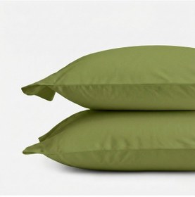 Resim Prime Sleeks %100 Pamuk Yastık Kılıfı 2 Adet - Ceviz Yeşili - 50x70cm Yeşil 