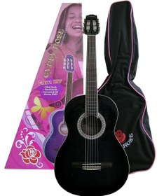 Resim Valencia Gypsy Rose GRC1KCBK Klasik Gitar Seti (Siyah) | 7/8 Boyut - İnce Sap - Şık Tasarım 