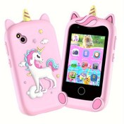 Resim Çocuk Akıllı Telefon Oyuncak, 2.8 inç Yüksek Çözünürlüklü Ekran, Bulmaca Oyunları, Hikaye Kitapları, Video Kayıt, Müzik Çalar, Fotoğraf Çekme, Boyama, El Feneri, Alarm Saati, USB Şarj, Şarj Edilebilir Lityum Pil, PC Malzemesi, Karışık Renk 