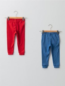 Resim Beli Lastikli Erkek Bebek Pijama Altı 2 Parça 