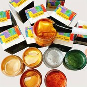 Resim 120ml Metal Akrilik Boyalar İnci Boyaları DIY Duvar Boyama Renkli El Boyaması Altın Su Geçirmez Boyalar Gümüş Akrilik Boyalar Baskı Alçı Boyama Boyaları 