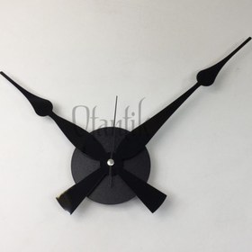 Resim Otantik Metal Göbek Siyah Renk Saat Motor Akrep Yelkovan Standart Boy 