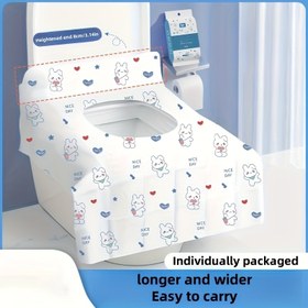 Resim 5/10/20 Parça Tek Kullanımlık Tuvalet Kapağı Kılıfları - Güçlü Yapışkan, Taşınabilir Seyahat Tuvalet Kapağı Koruyucuları, Kolay Temizlenebilir, Tek Tek Paketlenmiş, Potty Eğitimi ve Umumi Tuvaletler İçin Uygun | Pratik Paketleme, Banyo Aksesuarları - Tatil Temel Malzemeleri 