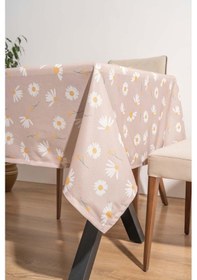 Resim Rivaistanbul Vizon Papatya Desenli Masa Örtüsü, Sofra Bezi, Piknik Örtüsü 