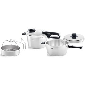 Resim Fissler Vitavit Premium Mat Düdüklü Tencere 4,5+3,5 Litre 