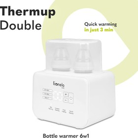 Resim Thermup Çiftli Biberon Isıtıcı, 2 Biberon Aynı Anda Isıtır, 6 Çalışma Modu, Sterilizasyon ve Çözme Fonksiyonu, Güvenli ve Sessiz Kullanım 