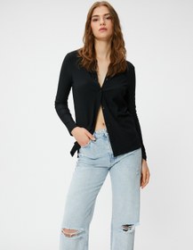 Resim Dokulu Gömlek Uzun Kollu 