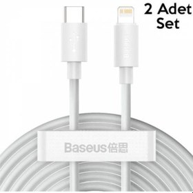 Resim Baseus 1.5MT 2 Adet 20W PD Lightning İPhone 12,11,XS,XR USB-C to Lightning Şarj Kablosu 2 Adet Set USB-C to Lightning Şarj Kablosu 2 Adet Set