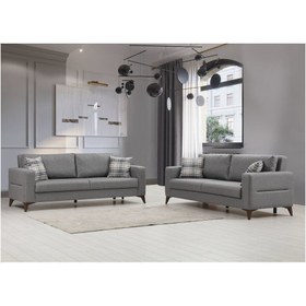 Resim Minar Kristal 3+3 Koltuk Takımı Koyu Gri 