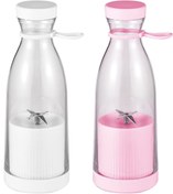 Resim NETAVANTAJ Taşınabilir Şarjlı Kablosuz Kişisel Blender 420 Ml Smoothie Milkshake El Blenderi Pembe 