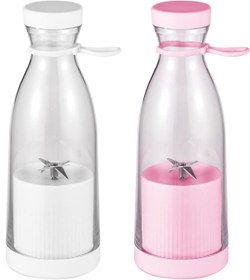 Resim NETAVANTAJ Taşınabilir Şarjlı Kablosuz Kişisel Blender 420 Ml Smoothie Milkshake El Blenderi Pembe 