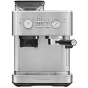 Resim Kitchenaid Yarı Otomatik Öğütücülü Espresso Makinesi - 5KES6551 Brushed Stainless Steel 