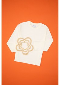 Resim U.S. Polo Assn. Kız Çocuk Krem Bisiklet Yaka Sweatshirt 50317921-VR256 