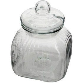 Resim Cam Bakliyat Kavanozu Vakumlu Cam Kapaklı 4 Litre Şeffaf 