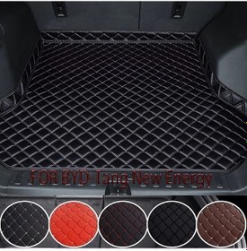 Resim Honeybeeshop Byd Tang 7 Kişilik 2018 2023 Model Lüks Pu Deri Bagaj Matı Siyah Kırmızı Elmas Desen 