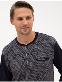 Resim Pierre Cardin Erkek Lacivert Pijama Takım 50322640-200 Lacivert 