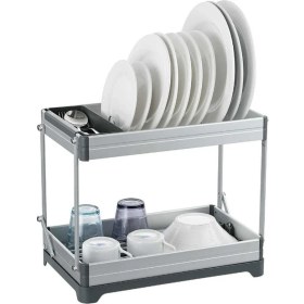 Resim Primanova Prima Nova Bulaşıklık Bianka Katlanabilir 2 Katlı Alüminyum 