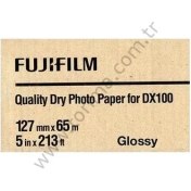 Resim Fujifilm DX100 InkJet Fotoğraf Kağıdı Glossy - 5'' x 213' - 2 Rulo 