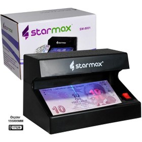 Resim STARMAX SM-8001 PARA KONTROL CİHAZI PİLLİ 4W MOR IŞIK 