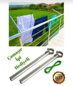 Resim Alüminyum Balkon Çamaşırlık Balkon Demiri Çamaşır Askısı Yuvarlak Korkuluklar Için Açık Gri 