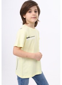 Resim Toontoy Kids Toontoy Erkek Çocuk Cep Baskılı Tişört Sarı 