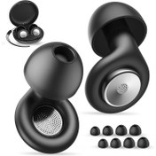Resim Uyku için Kulak Tıkacı, Gürültü Azaltma %30dB, 8 Uç ile Yumuşak Silikon Yeniden kullanılabilir Derin, İş, Seyahat ve Konserler İçin 