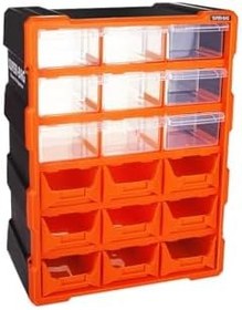 Resim 18Lİ 9 KAPALI+9 AÇIK MONOBLOCK AVADANLIK ÇEKMECE SETİ38.1X15.7X47.5CM HERHANGİ BİR RENK GÖNDERİLİR (5264) 