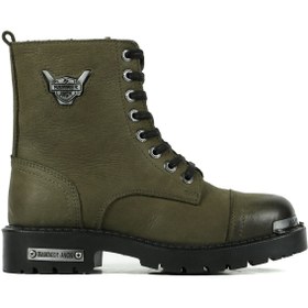 Resim Hammer Jack Merdane Boot Hakiki Deri Hakiki Deri Haki Yıkama Nubuk Outdoor Kadın Bot 