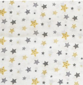 Resim Flanel Pazen Kumaşından %100 Pamuklu Bebek Nevresim Takımı 100x150 Gri - Sarı 