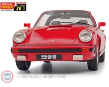 Resim 1:18 Schuco 1977 Porsche 911 Targa - Guards Red 