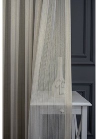 Resim Altın Gold Renk Sim Çelik Tarz Tasarım Pileli Tül Perde Gold 