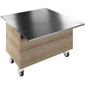 Resim Professional Tekerlekli, İki Adet Paslanmaz Çelik Tepsi Kaydırma, Y=900 Mm F00N3KW00S 