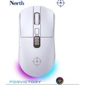 Resim North Odin Pro Wl Beyaz 26k Dpı 750 Ips 70g Ultralight Rgb Kablosuz Gaming Mouse Air White 