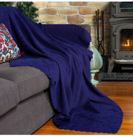 Resim Jakarlı Şönil Koltuk Örtüsü Çekyat Örtüsü Koltuk Şalı 110x175 2 Ad. Kaymaz Lacivert Lacivert 