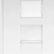 Resim Digitus 45x45mm 1 port Kapaklı Priz Modülü, Şeffaf Etiket Alanına Sahip DN-93802-5 için, LSOH, Beyaz Renk 