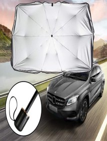 Resim hayret sepeti Araba Ön Cam Güneşlik Şemsiye: Yaz Sıcaklarında Aracınızı Serin Tutun! 