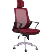 Resim Büronet Alfa Fileli Bordo Müdür Ve Yönetici Koltuğu 
