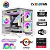 Resim Xaser Eco X10 Ryzen 7 5700x 16GB Ram 512GB M.2 NVMe SSD 16GB RX9060 XT Sıvı Soğutmalı Hazır Oyuncu Sistemi 