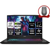 Resim Msı Katana 17 Intel Core I7 13620H 96GB 512GB SSD RTX4070/8GB Windows 11 Pro 17.3" Fhd 144Hz Taşınabilir Bilgisayar B13VGK-1287XTR & Anzar Mouse B13VGK1287XTRA93 