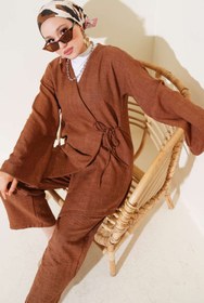Resim VOLT CLOTHİNG Kadın Yandan Bağlamalı Kimono İkili Takım 