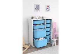 Resim Pratico Çok Amaçlı Oyuncak Dolabı Mavi 2D2K6U 