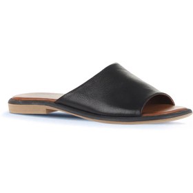 Resim Bueno Shoes Siyah Deri Kadın Düz Terlik 01wa3602 