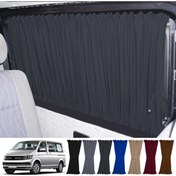 Resim Oto Pandami Volkswagen Transporter Caravelle T5/t6/t7 Uzun Şase 2003-2022 Uyumlu Füme Raylı Oto Perde Takımı 